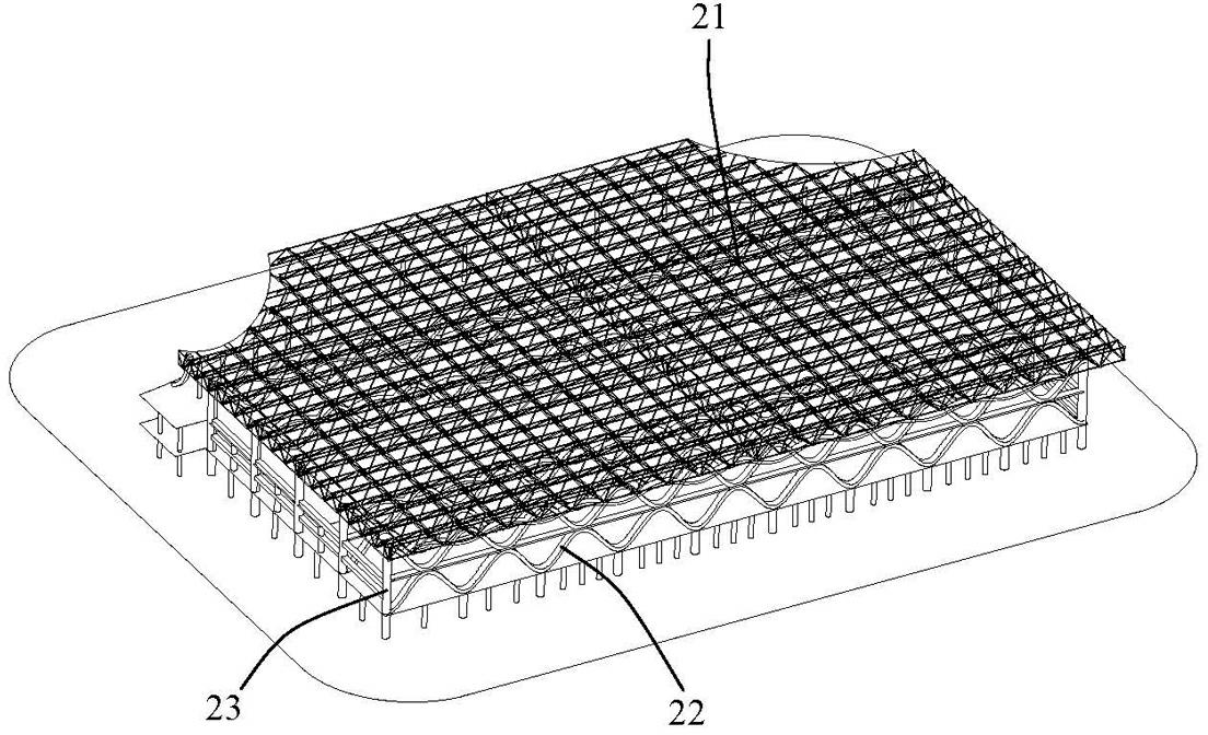 Extra-large-area hyperboloid welding ball network frame sliding construction method