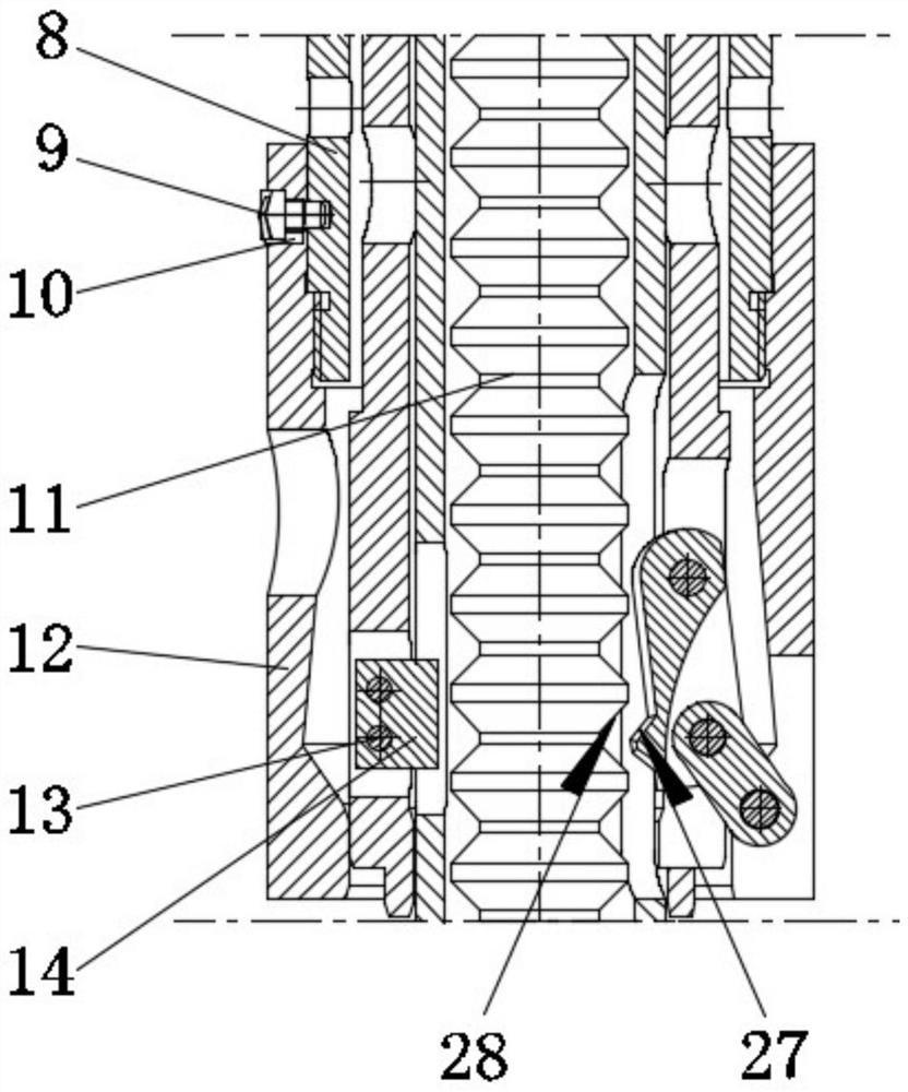 Control rod clamping structure and built-in control rod driving mechanism