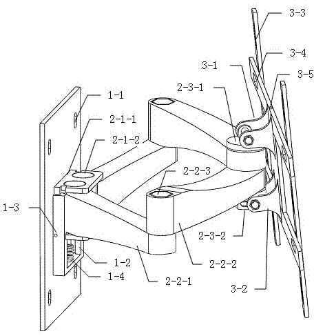 Multi-direction moving television installing support frame