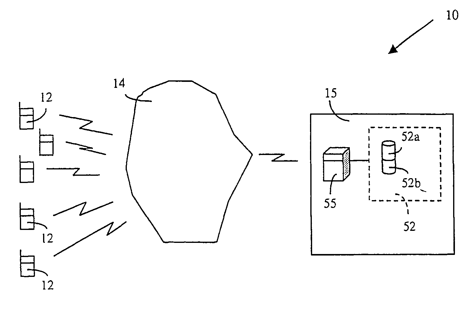 System and method for identifying the position of mobile terminals
