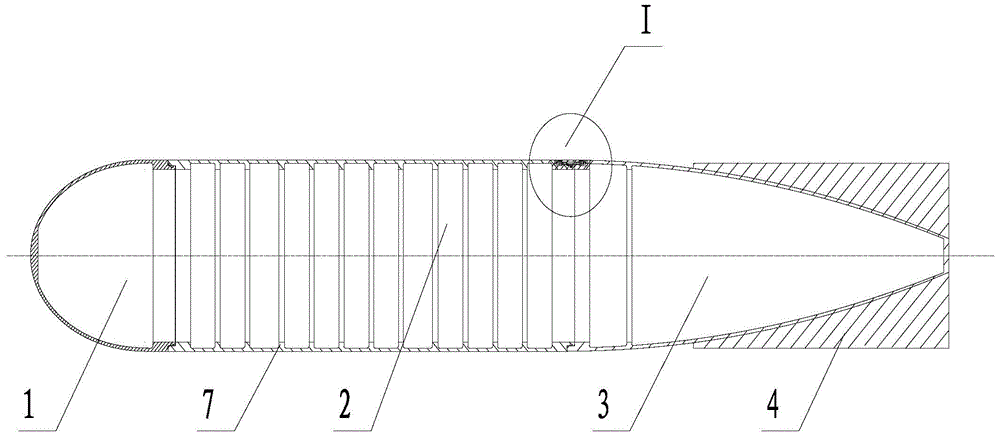 Underwater pressure-bearing sealed cylinder and preparation method thereof