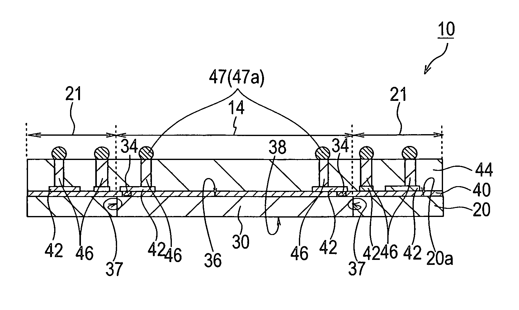 Semiconductor device with improved design freedom of external terminal