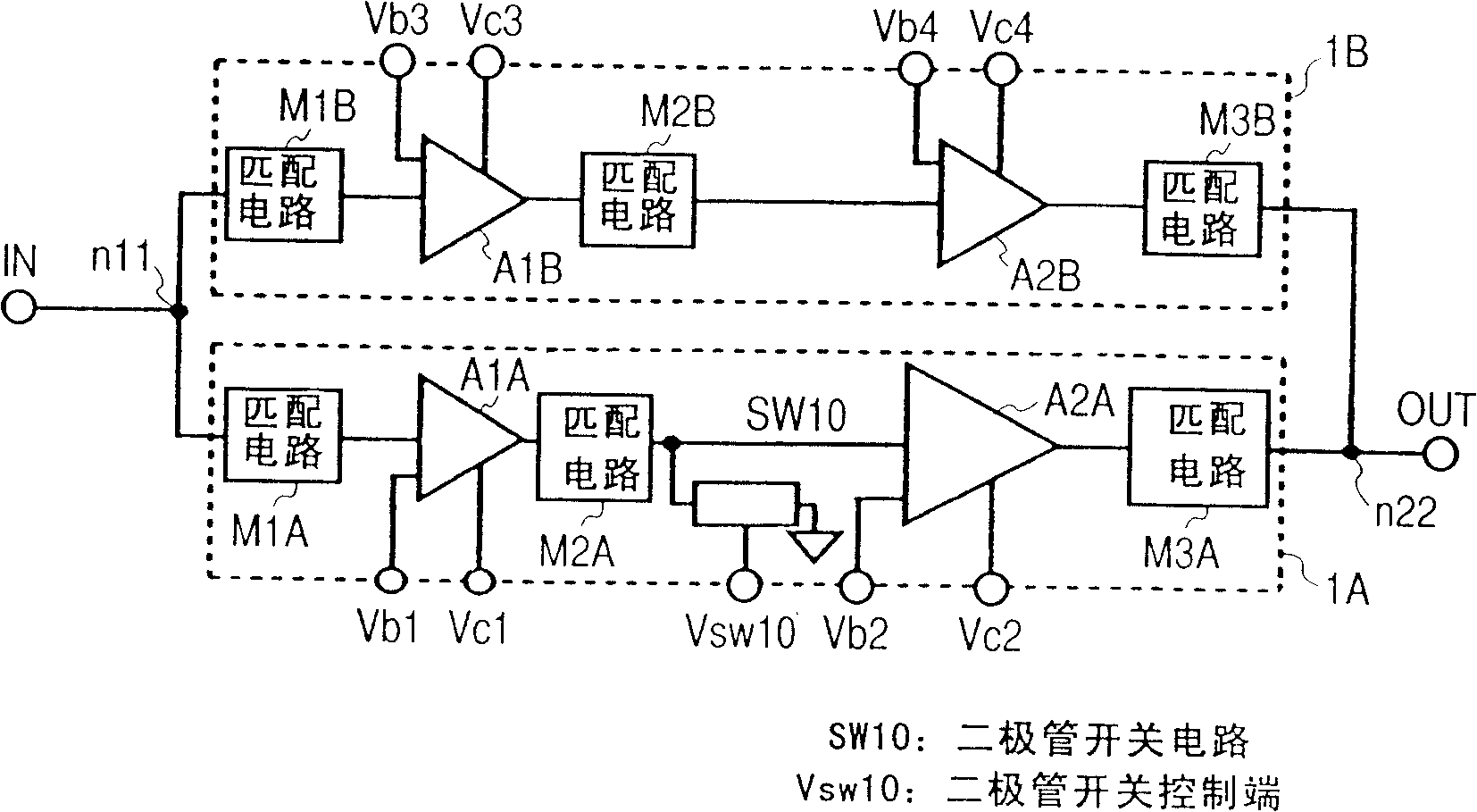 High frequency power amplifer, module of high frequency power amplifer and mobile telephone