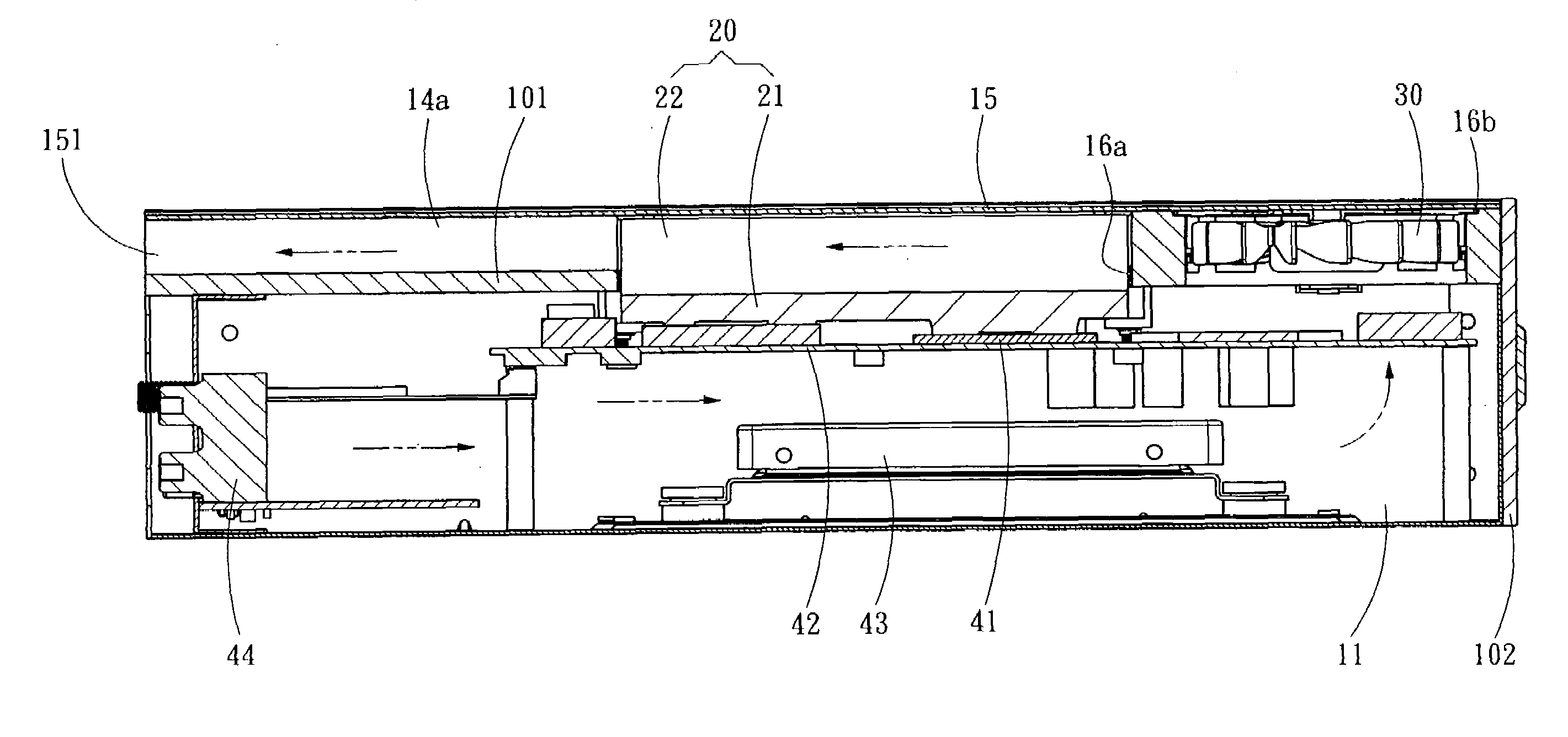 Heat dissipation structure for electronic devices