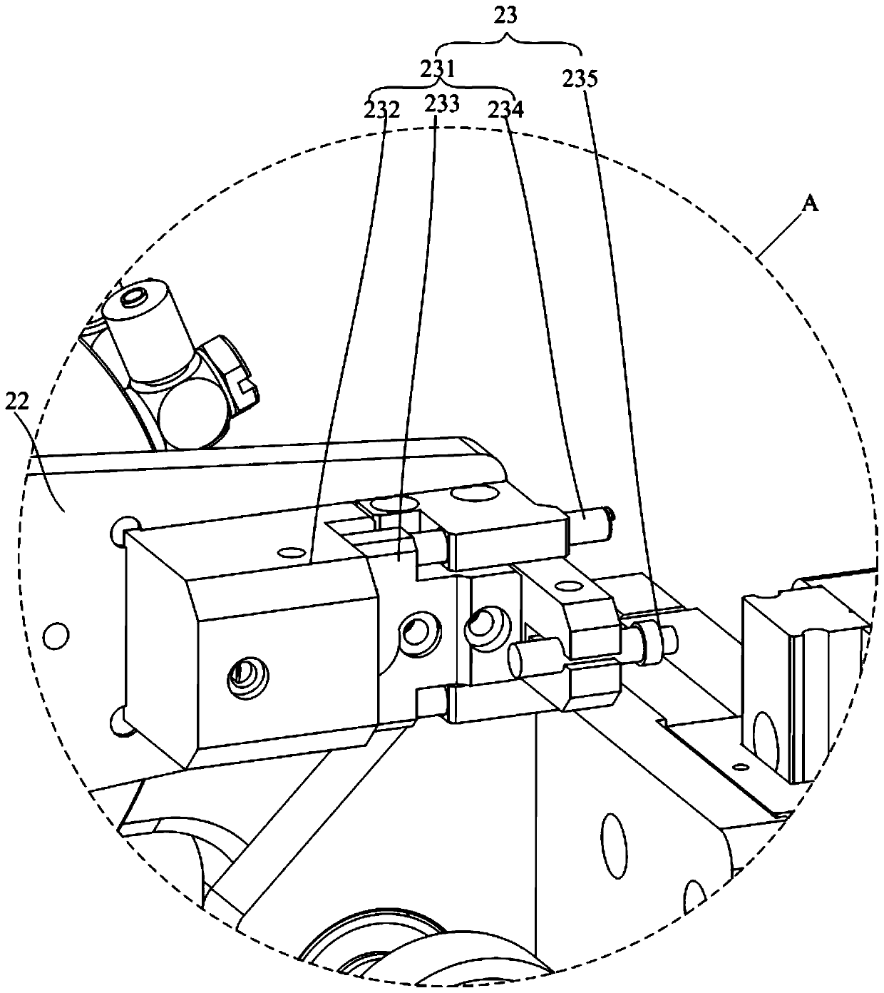 Electronic component transferring device and transferring machine