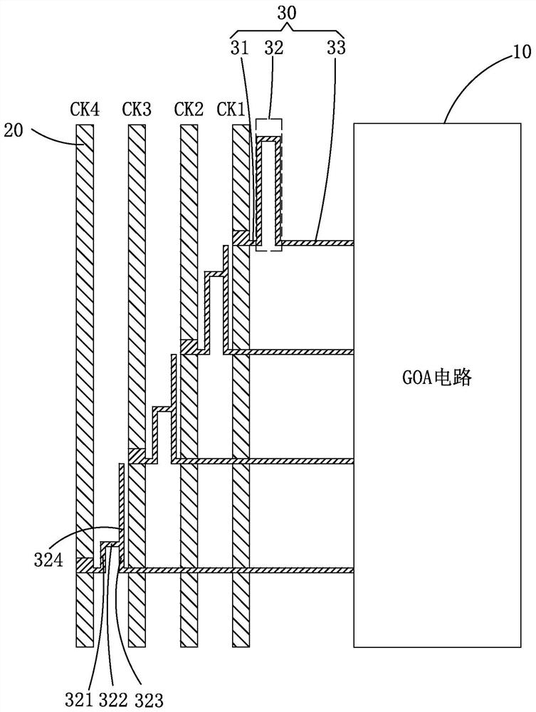 Row driving circuit structure and display device