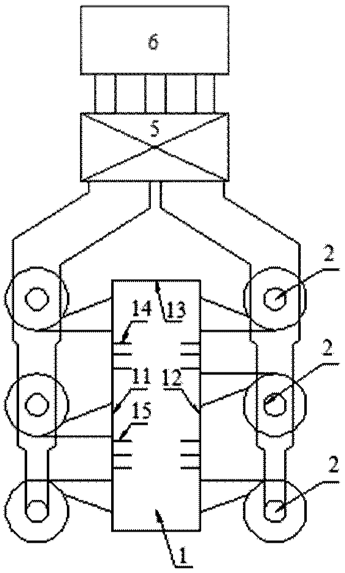 Circulating fluidized bed boiler with independent double flues