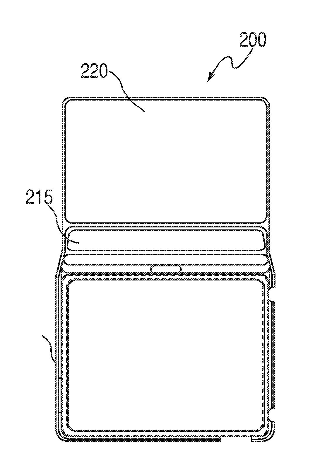 Foldable case for use with an electronic device