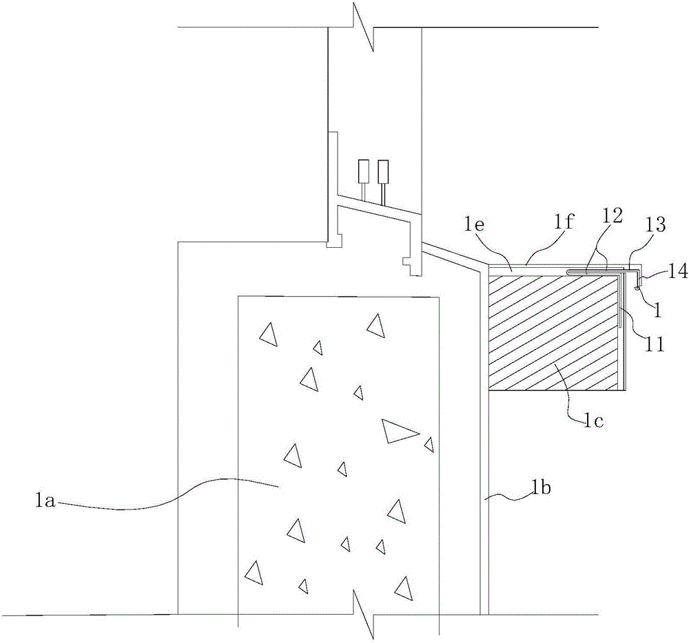 Metal water dripping line for preventing pollution of wall and wall bulging structure