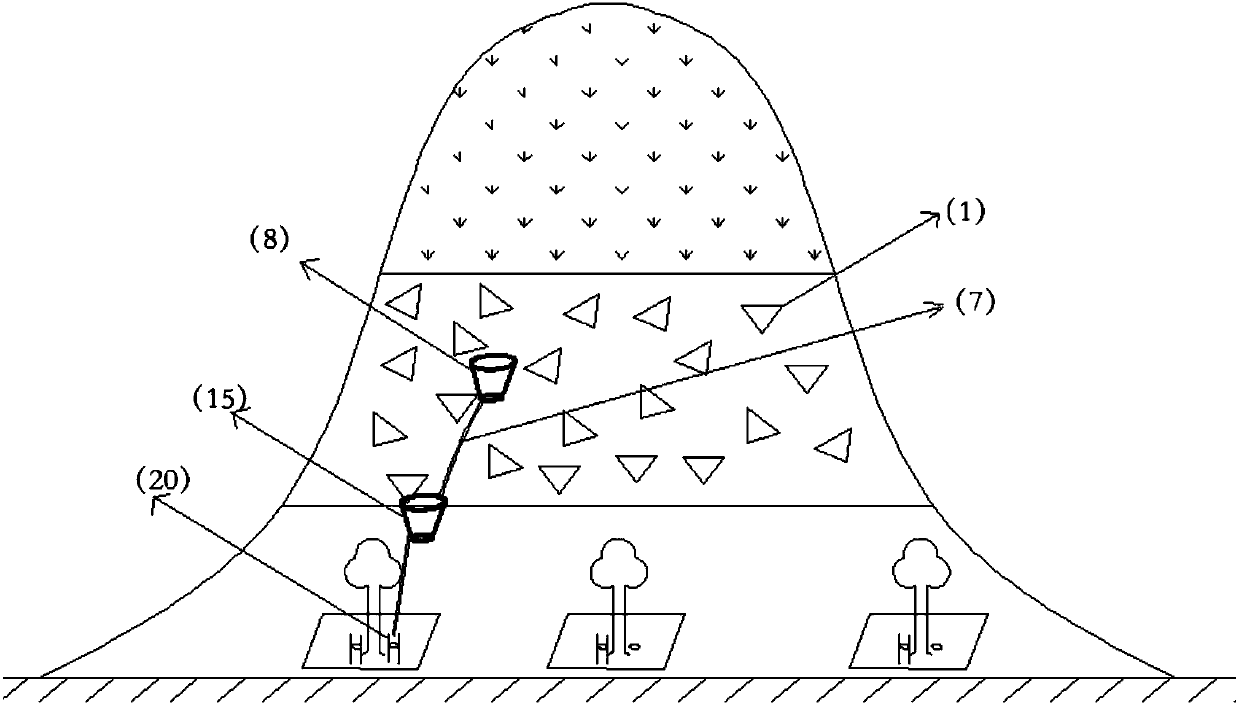 Rock-surface runoff collecting method applicable to karst regions and irrigation system