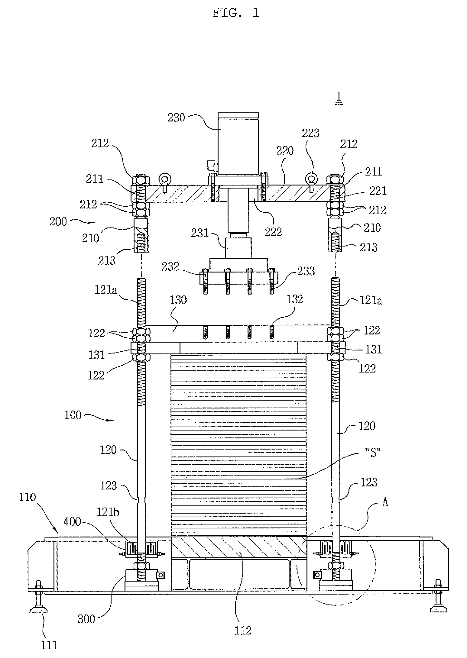 Stack fastening device