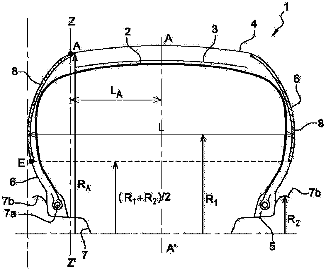 Pneumatic tire having a radial ply or bias ply carcass with large-diameter cords