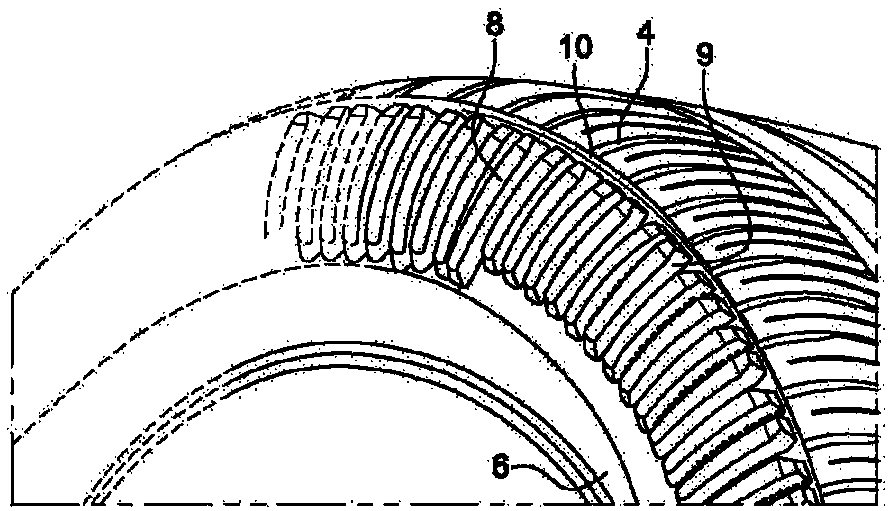 Pneumatic tire having a radial ply or bias ply carcass with large-diameter cords