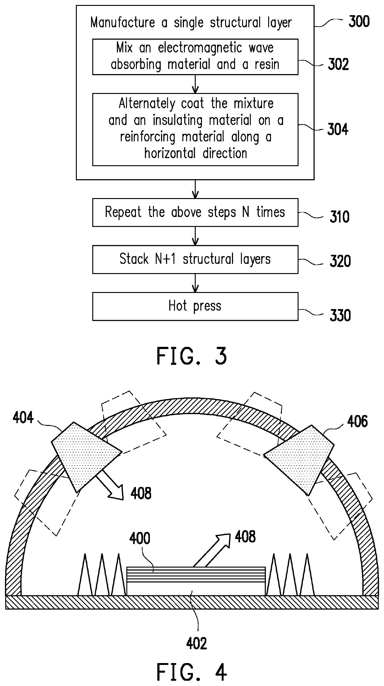 Capacitive stealth composite structure