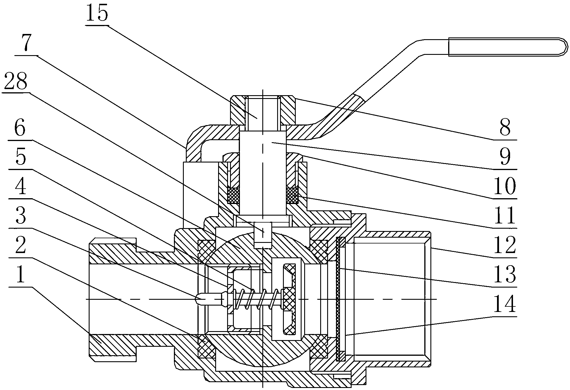 Gas ball valve capable of shutting down automatically under overpressure or overcurrent condition