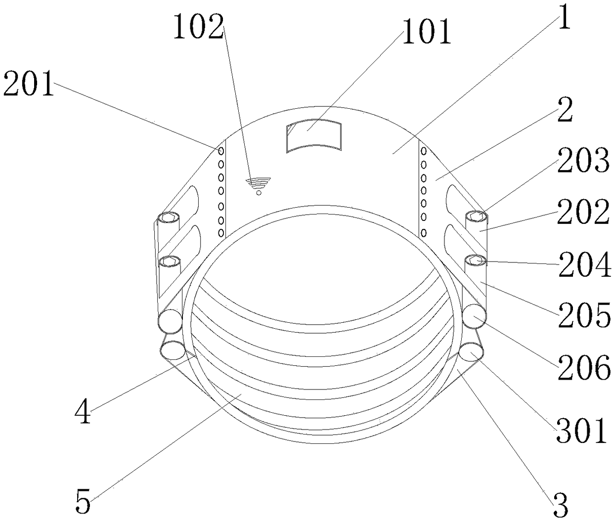 Pipeline repair device with multiple buckles