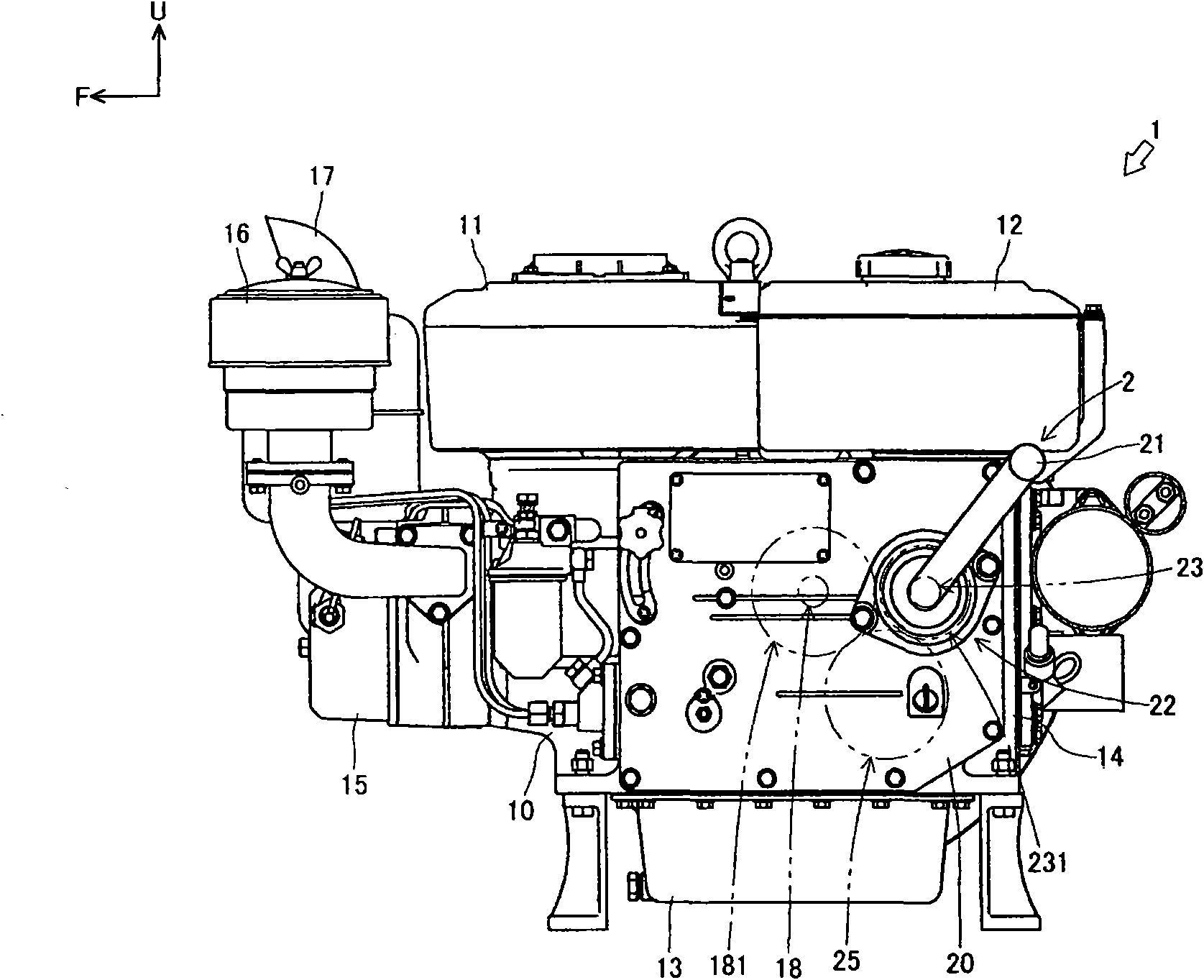 Engine starting device