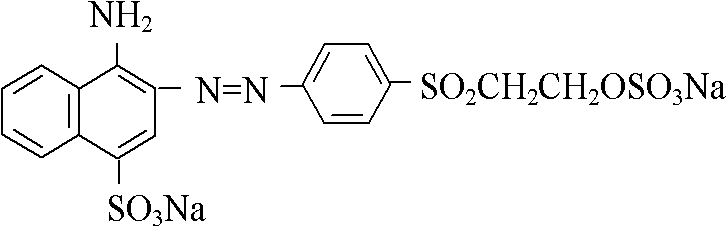 Compound active black dye applicable to deep printing of rayon and clean production process thereof