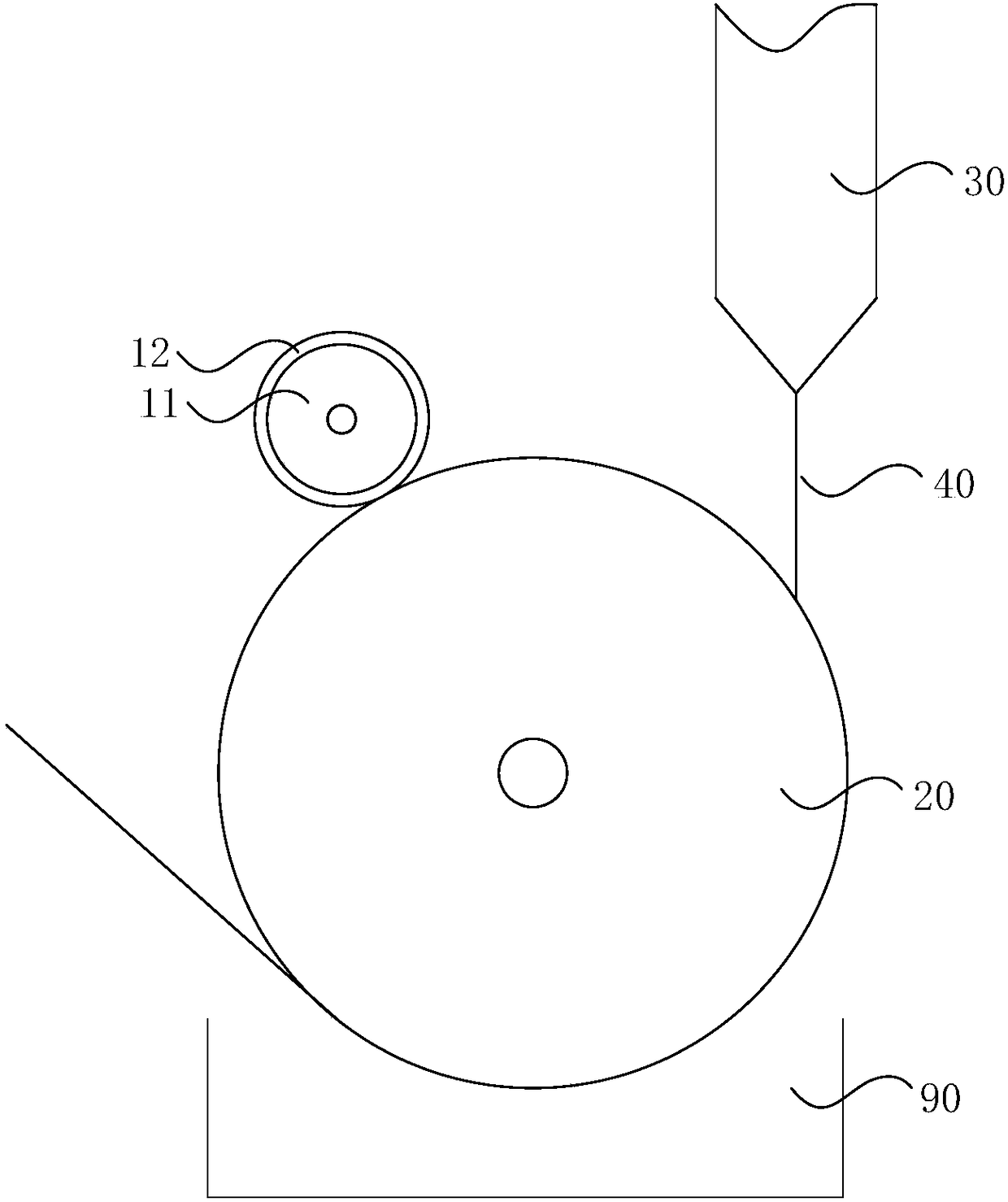 Casting roller deoiling device, casting machine and extruding casting equipment