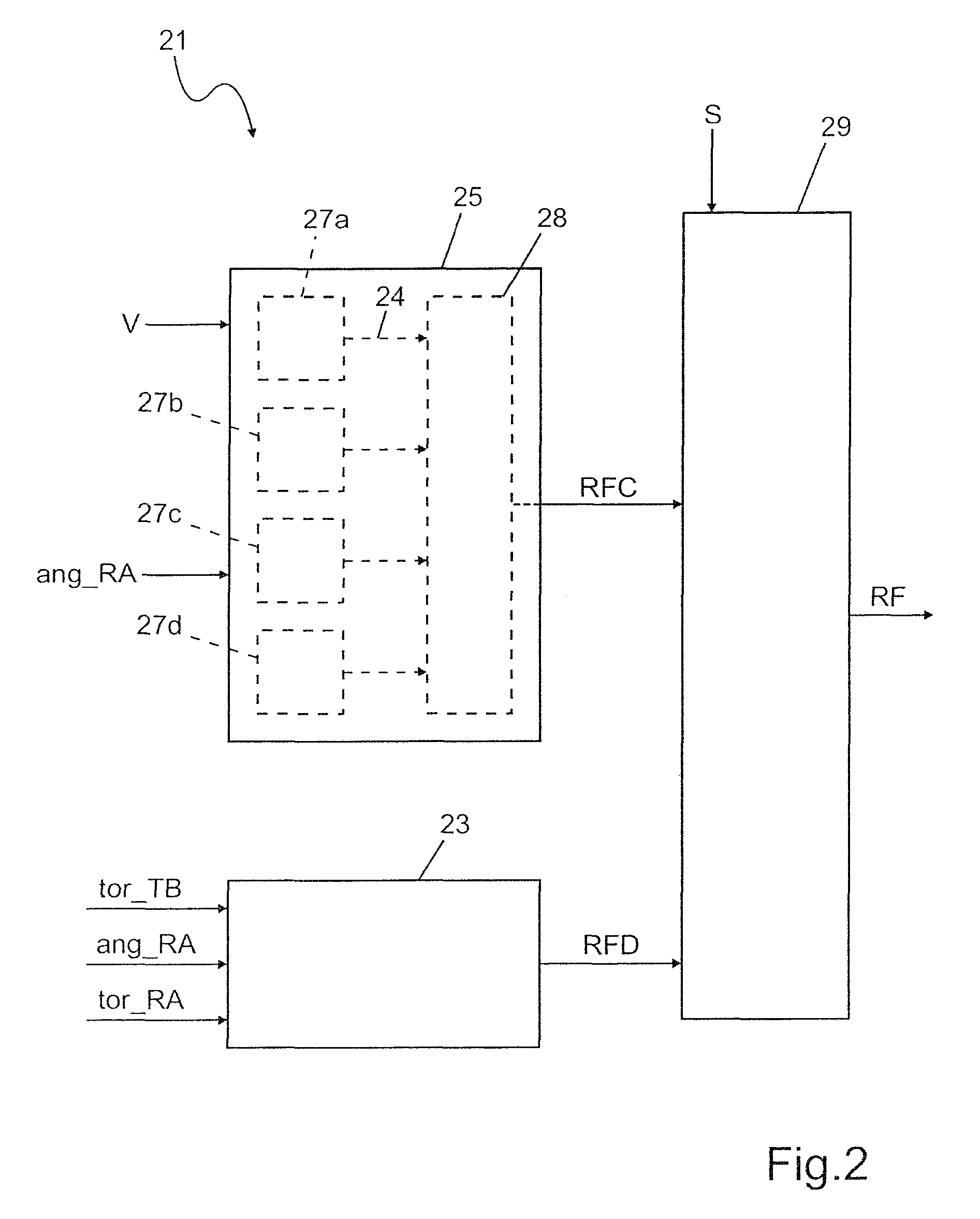 Method for determining a steering rock force for a steering device in a vehicle, steering device and open-loop and/or closed-loop control device for a steering device