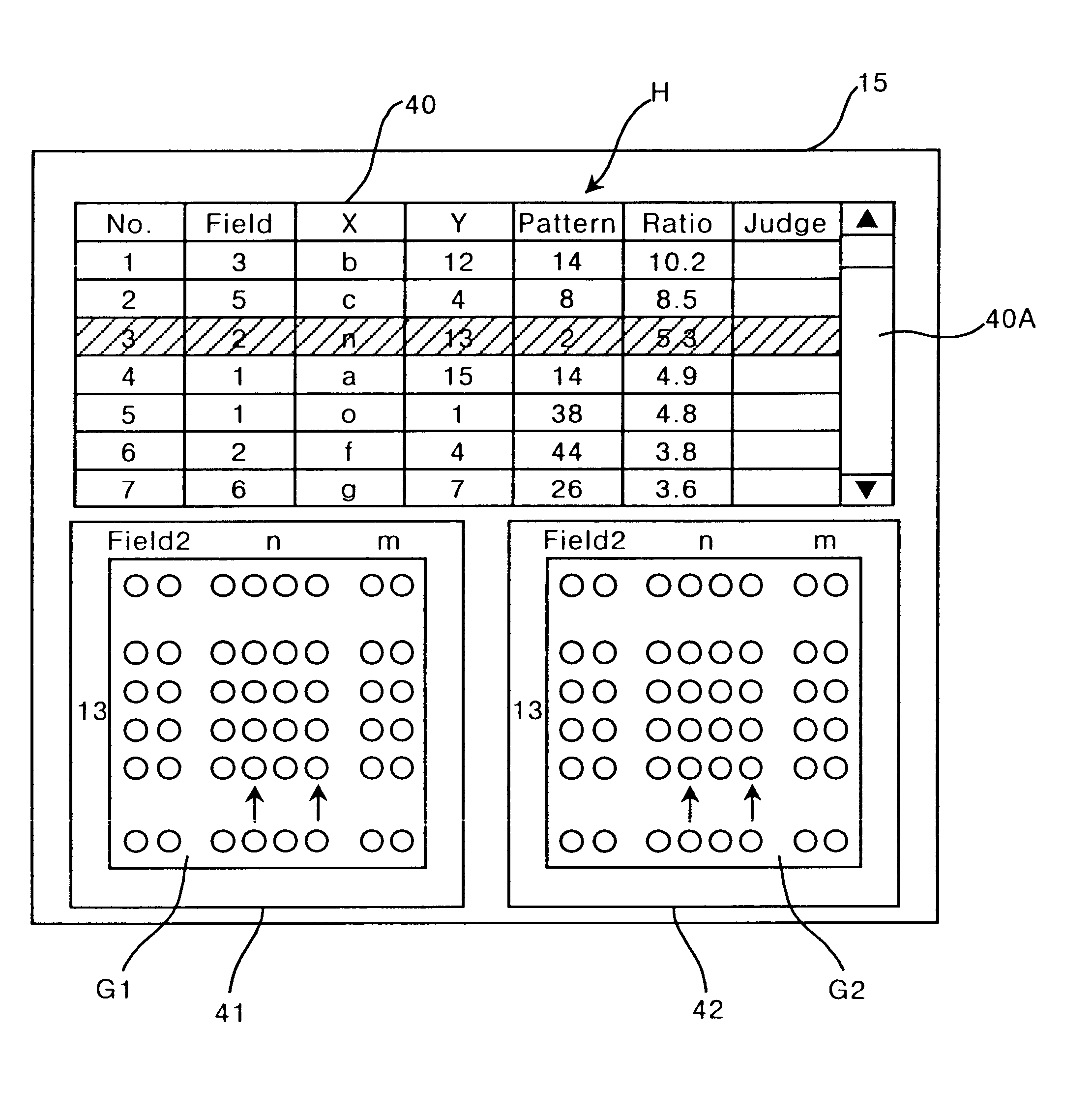 Method and apparatus for selectively displaying measurement result and corresponding images