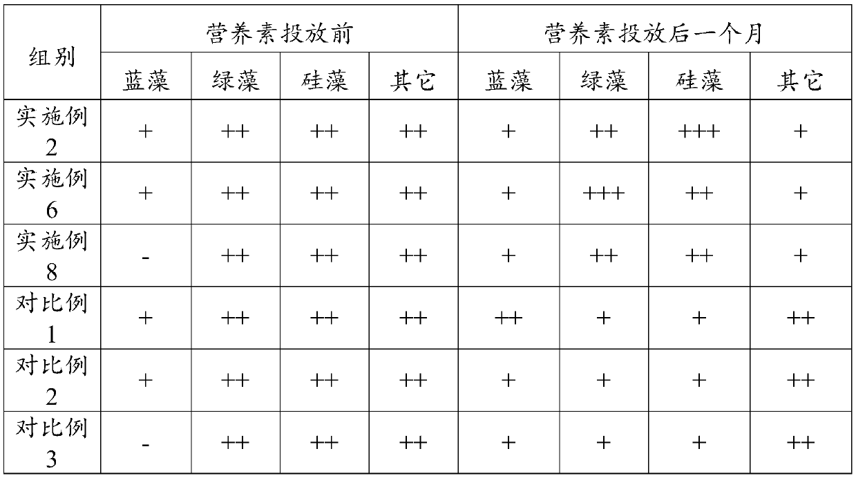 Nutrient composition for algae cultivation in breeding water body at late stage, and preparation method thereof