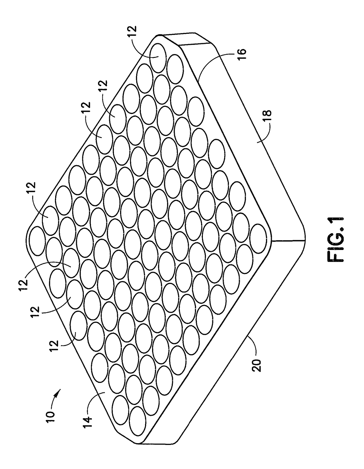 Injection molded tray for blood collection tubes