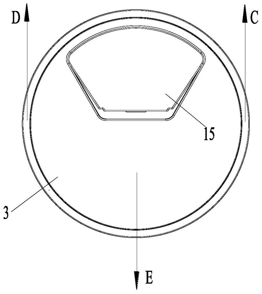 Washing device with protection switch and washing device