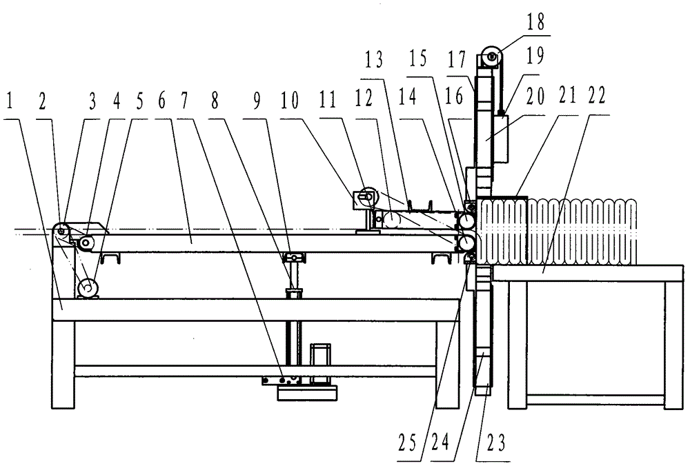 Automatic folding device for refractory fiber needled carpet folding block