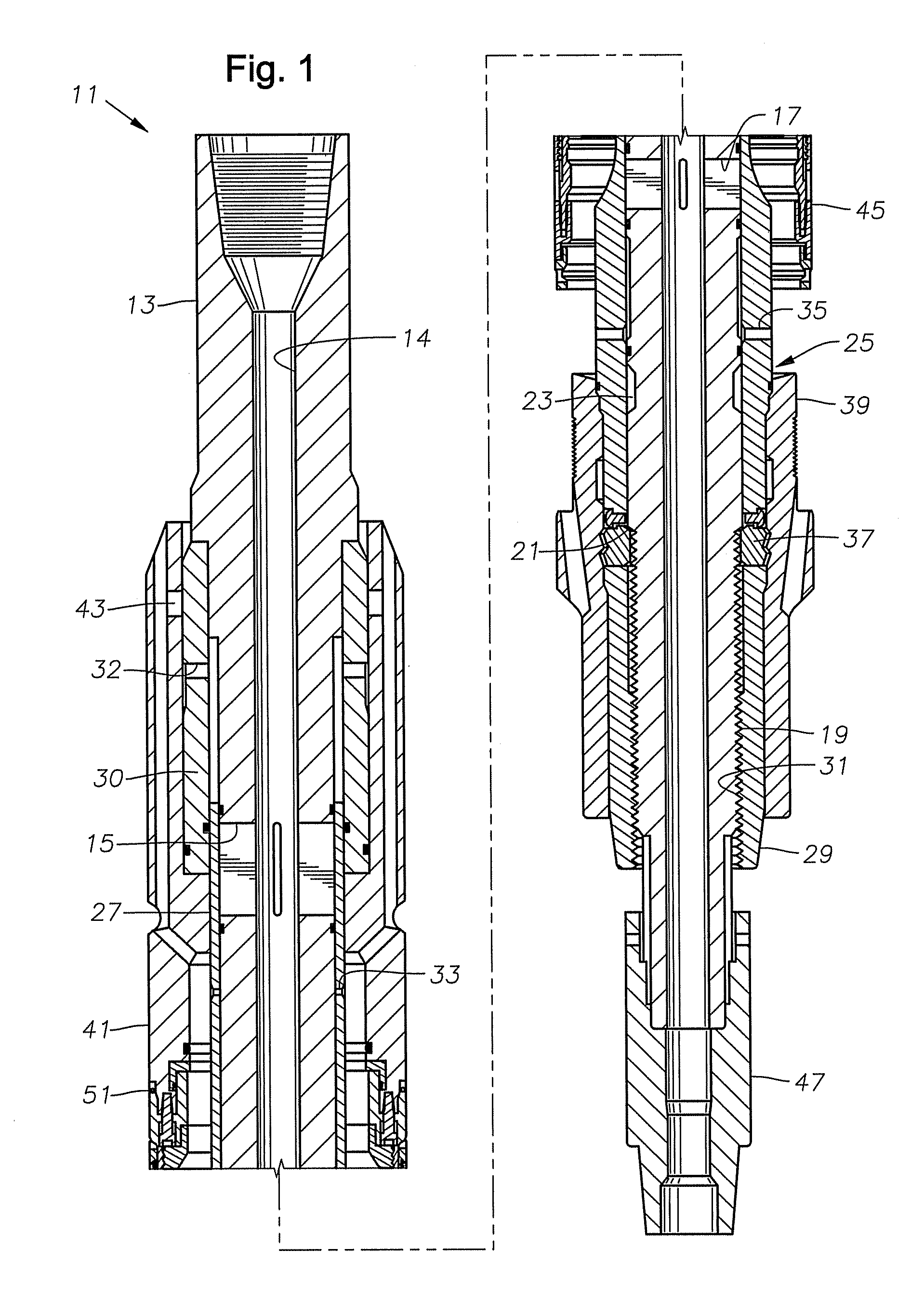 High capacity running tool and method of setting a packoff seal