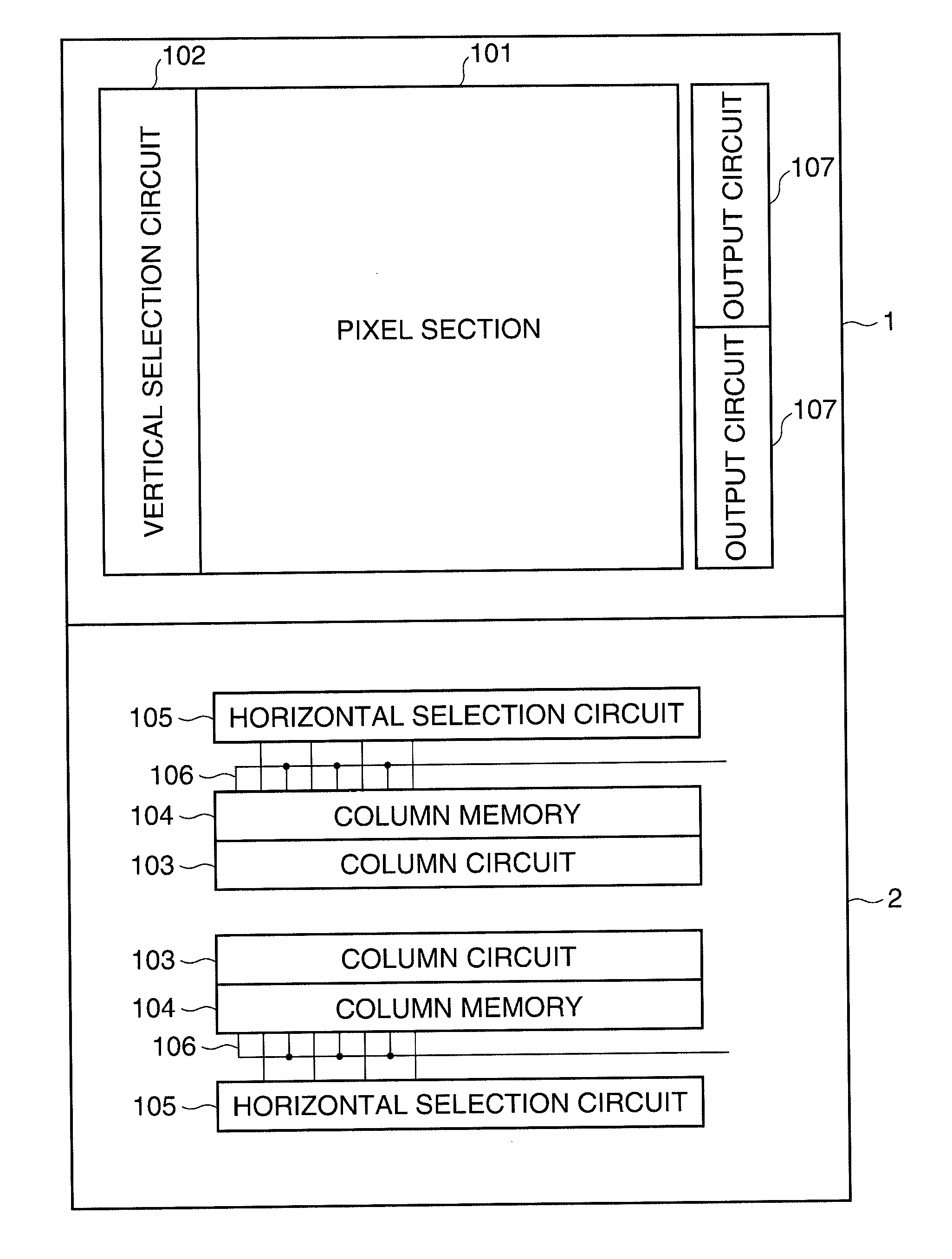 Image pickup device that is provided with peripheral circuits to prevent chip area from being increased, and image pickup apparatus