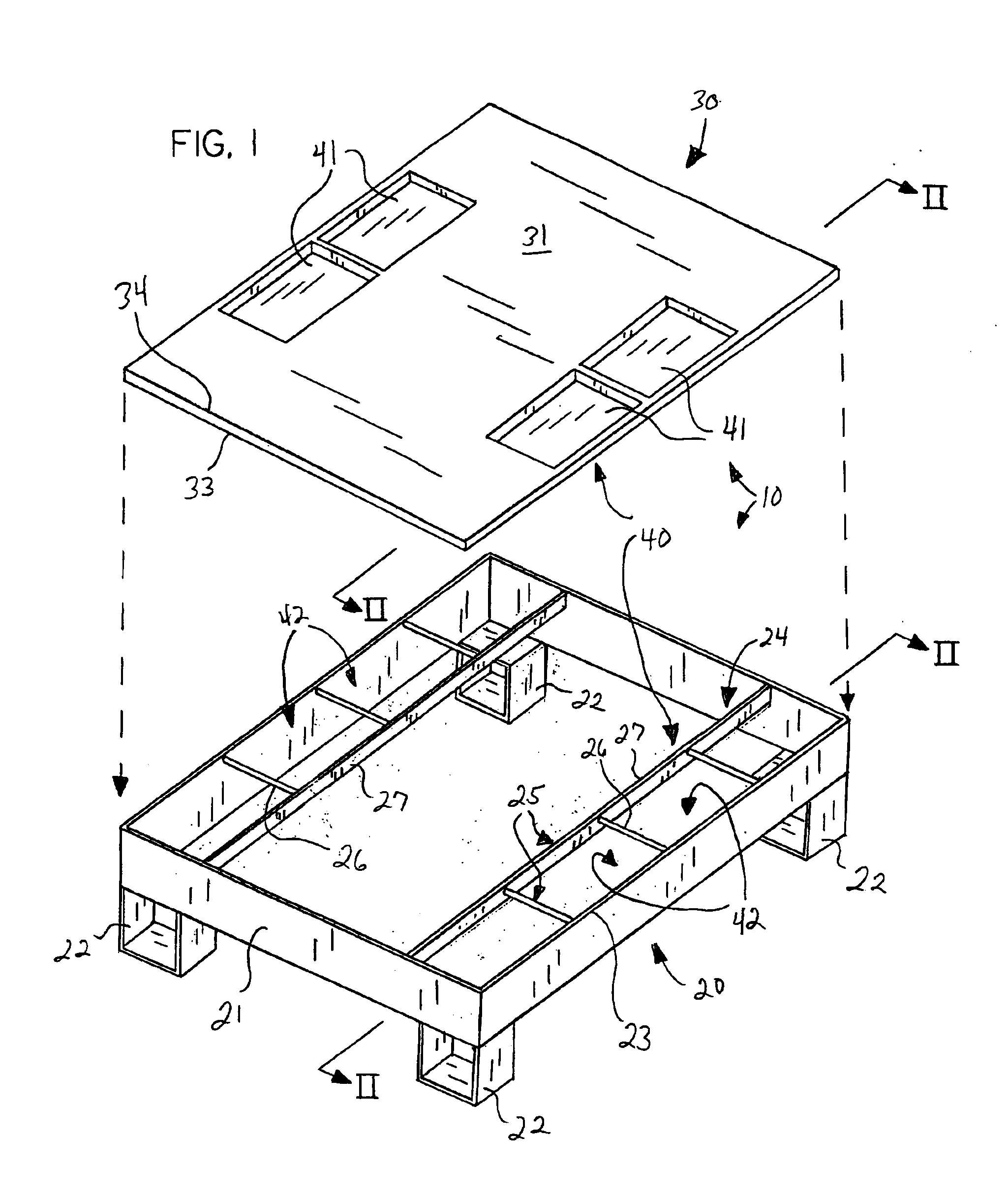 Metal and plastic pallet assembly