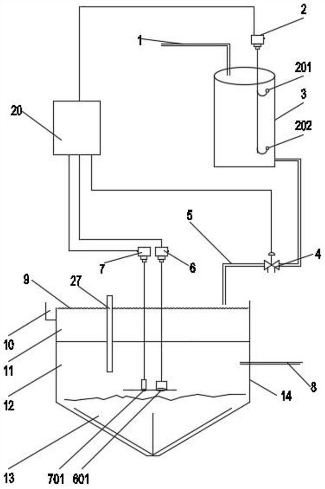 Sludge thickening tank flocculant automatic quantitative adding system and method