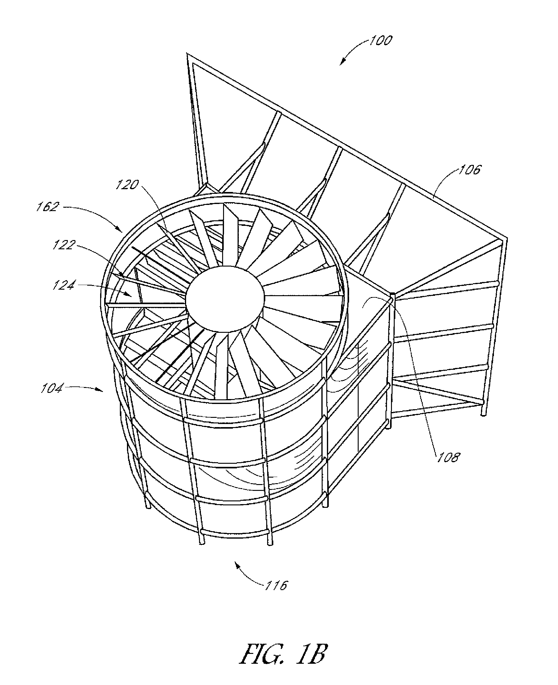 Wind turbine with channels and roof air exhaust