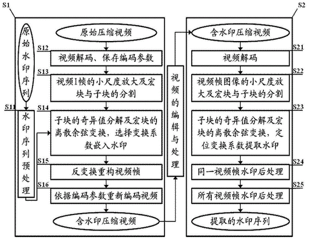 A Method of Embedding and Extracting Video Watermark