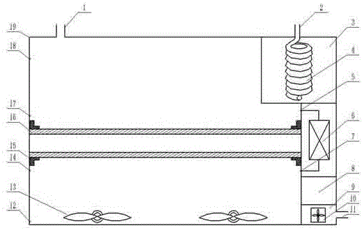 Gas extraction pipeline continuous and automatic drainage and deslagging device