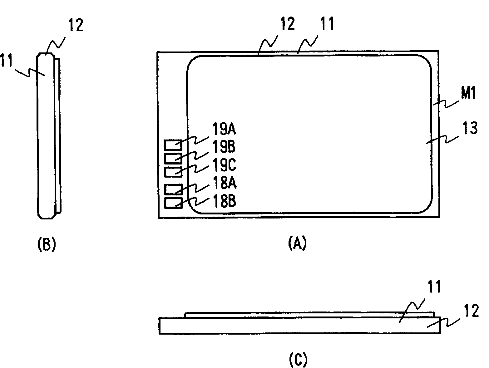 Battery, electronic device and arrangement of capacitor in electronic device