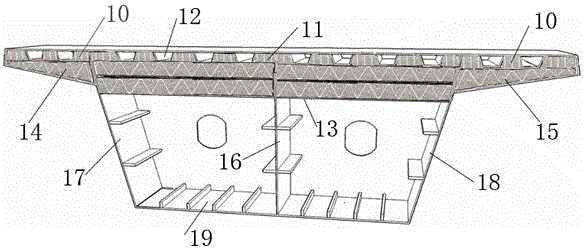 Steel box girder section design with anti-explosion and anti-impact effects