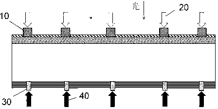 Method for calibrating photoelectric voltage current characteristic parameters of back-contact solar battery