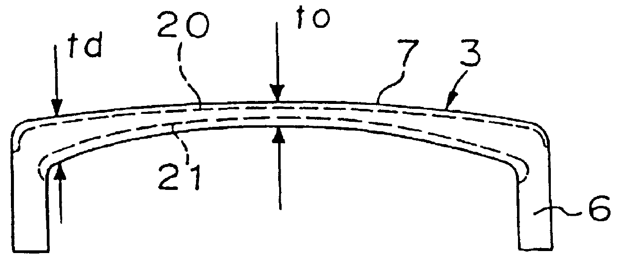 Glass bulb for a cathode ray and a method of producing the same