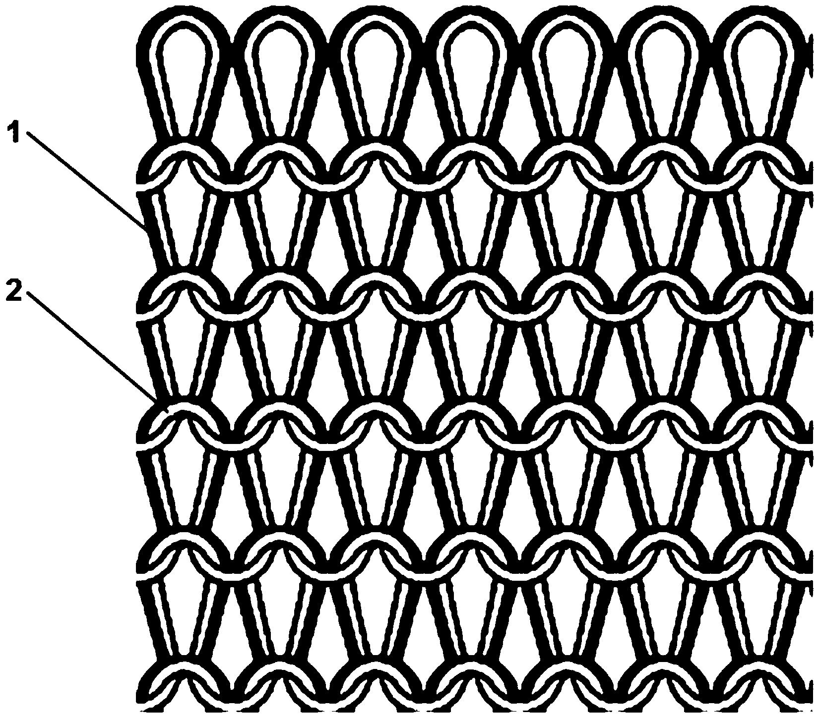 Purl high-density functional knitted fabric and manufacturing method thereof