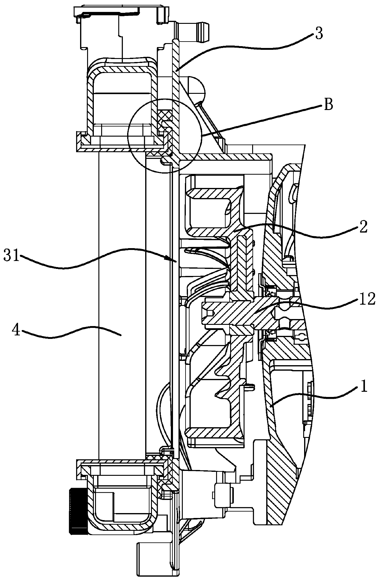 Water tank mounting structure of motorcycle engine