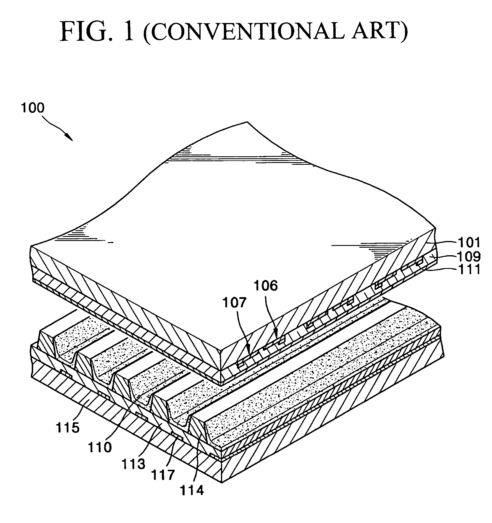 Plasma display panel having discharge electrodes buried in barrier ribs