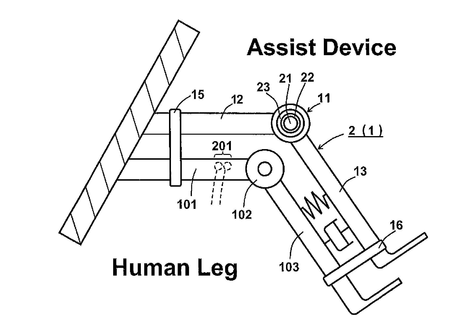 Movement assistance device, and synchrony based control method for movement assistance device
