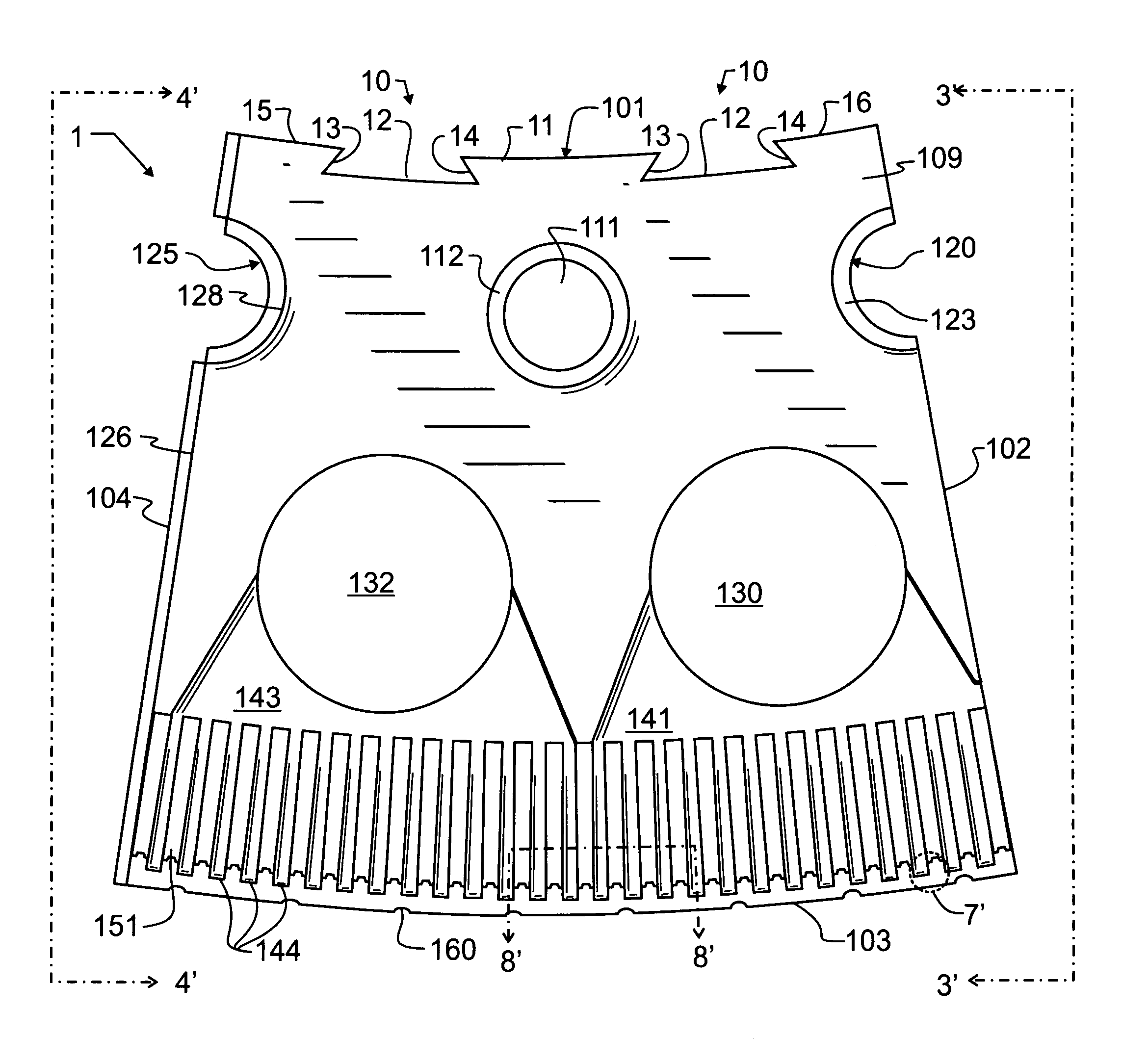 Apparatus for shaping and perforating a plastic film