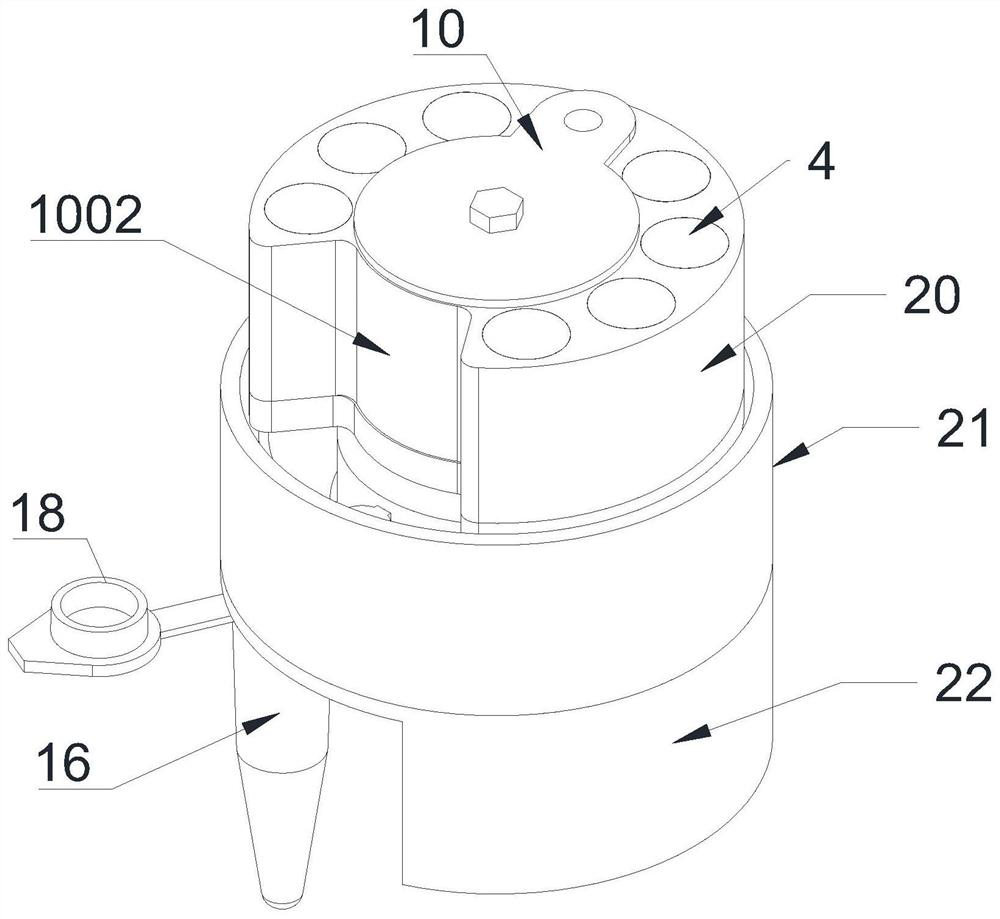 Rotary structure of nucleic acid extraction device