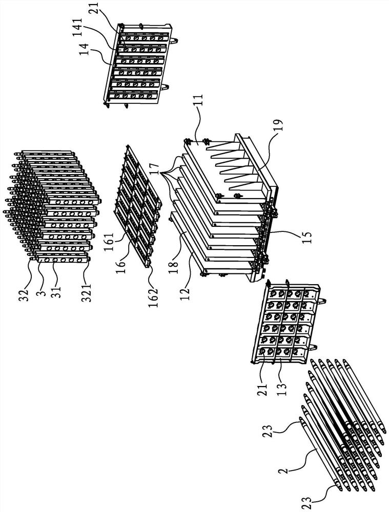 Automatic production method for prefabricated reinforced concrete hollow formwork