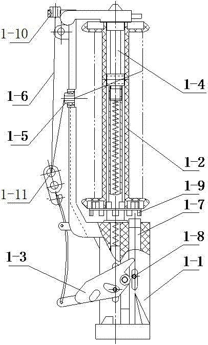 A large-stroke frictionless take-up and pay-off mechanism for the spindle of a braiding machine