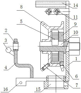 A large-stroke frictionless take-up and pay-off mechanism for the spindle of a braiding machine