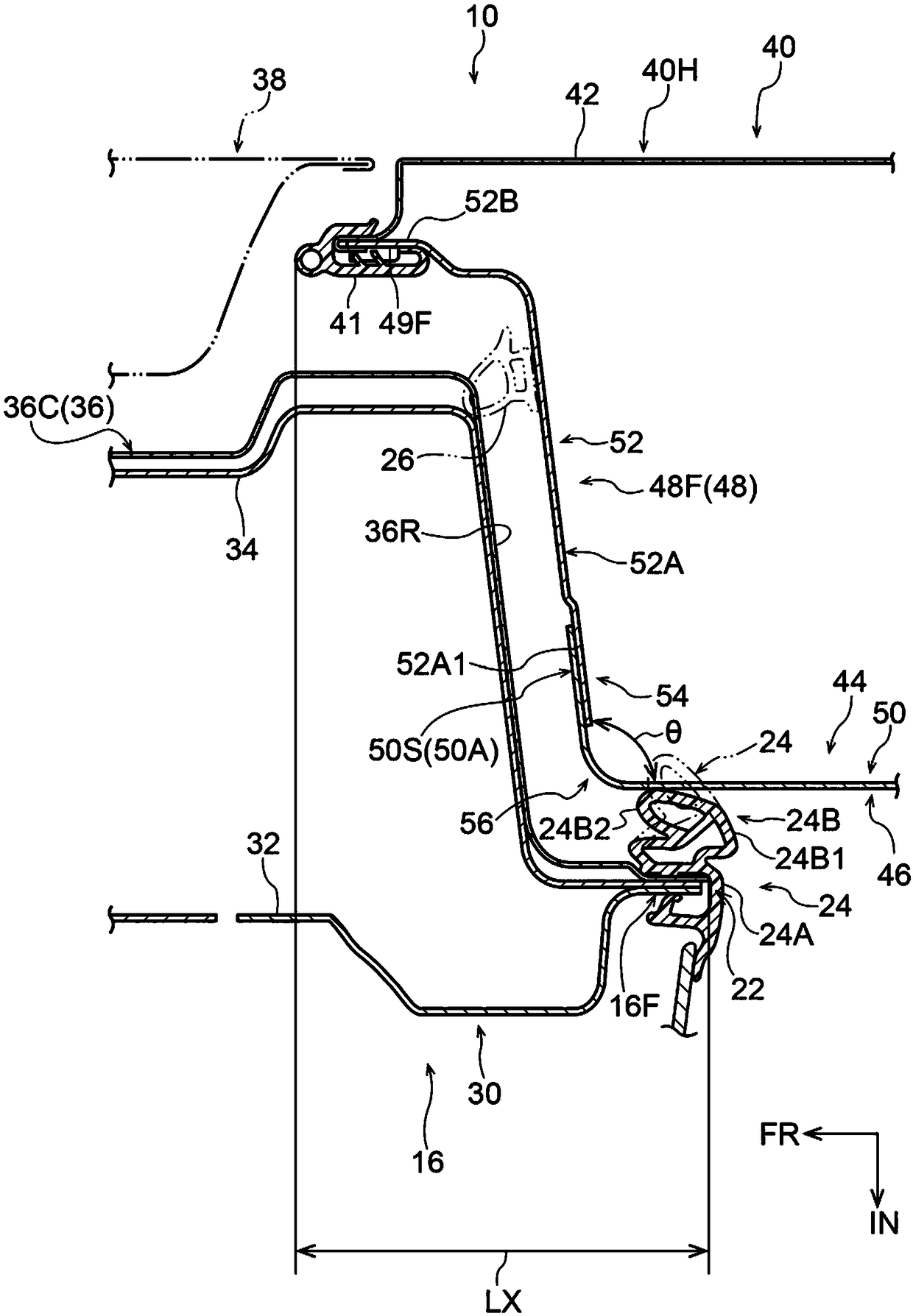 Vehicle door structure